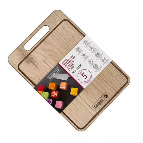 Доска разделочная с желобом 29x20см ComposeEat дуб натуральный