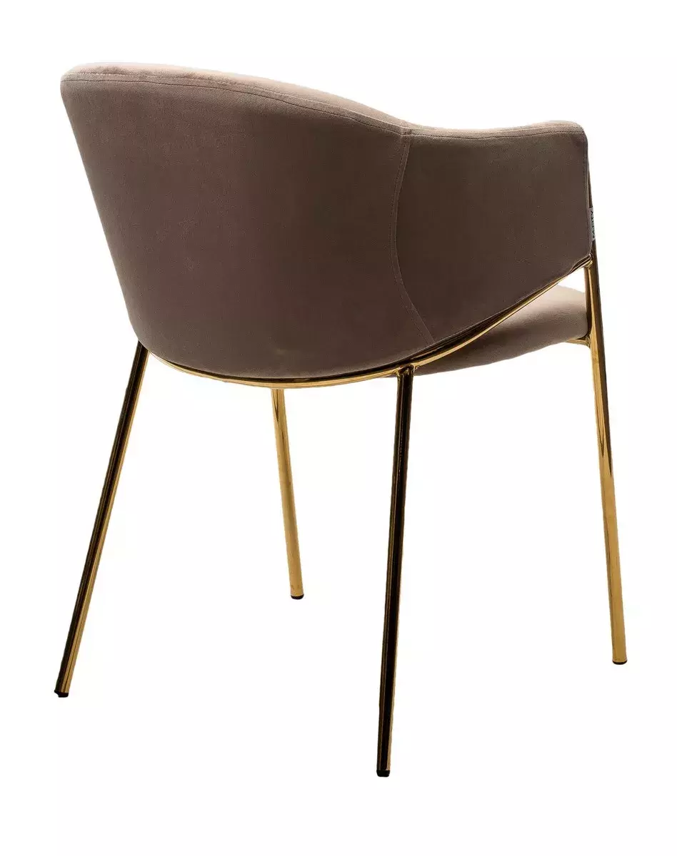 Стул DILL BLUVEL-40 BEIGE, велюр/ золотой каркас М-City