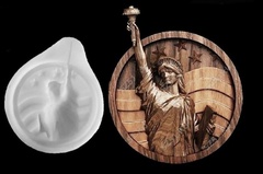 Силиконовый молд № 506 Медальон Статуя Свободы