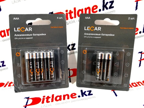 Батарейки щелочные (алкалиновые) LECAR тип AAA (мезинчиковые)