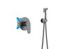 Aquatek AQ1119BGM AQ1119BGM БЕТТА набор с гигиеническим душем (смеситель + гигиеническая лейка + шланг + шланговое подсоединение с держателем), шлиф. черный хром