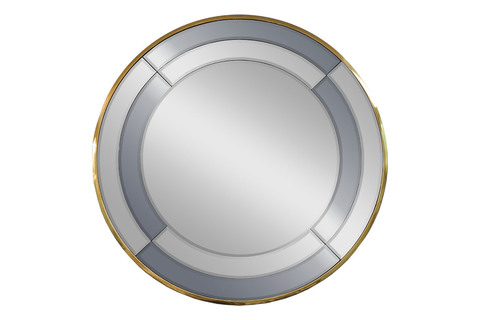 Зеркало декоративное круглое 91см Garda Decor в зеркальной раме с золотом