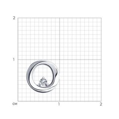 1030791 - Подвеска из белого золота с бриллиантом