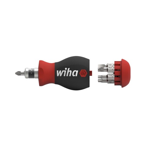 Отвертка с насадками Stubby SL/PH/PZ/TORX/HEX 57мм 7шт Doppelbit Wiha 3802-01 43613 (SB)