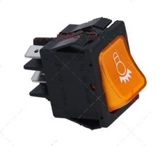 3319056 LF Желтый двухполюсный переключатель подсветки с символом "лампа"