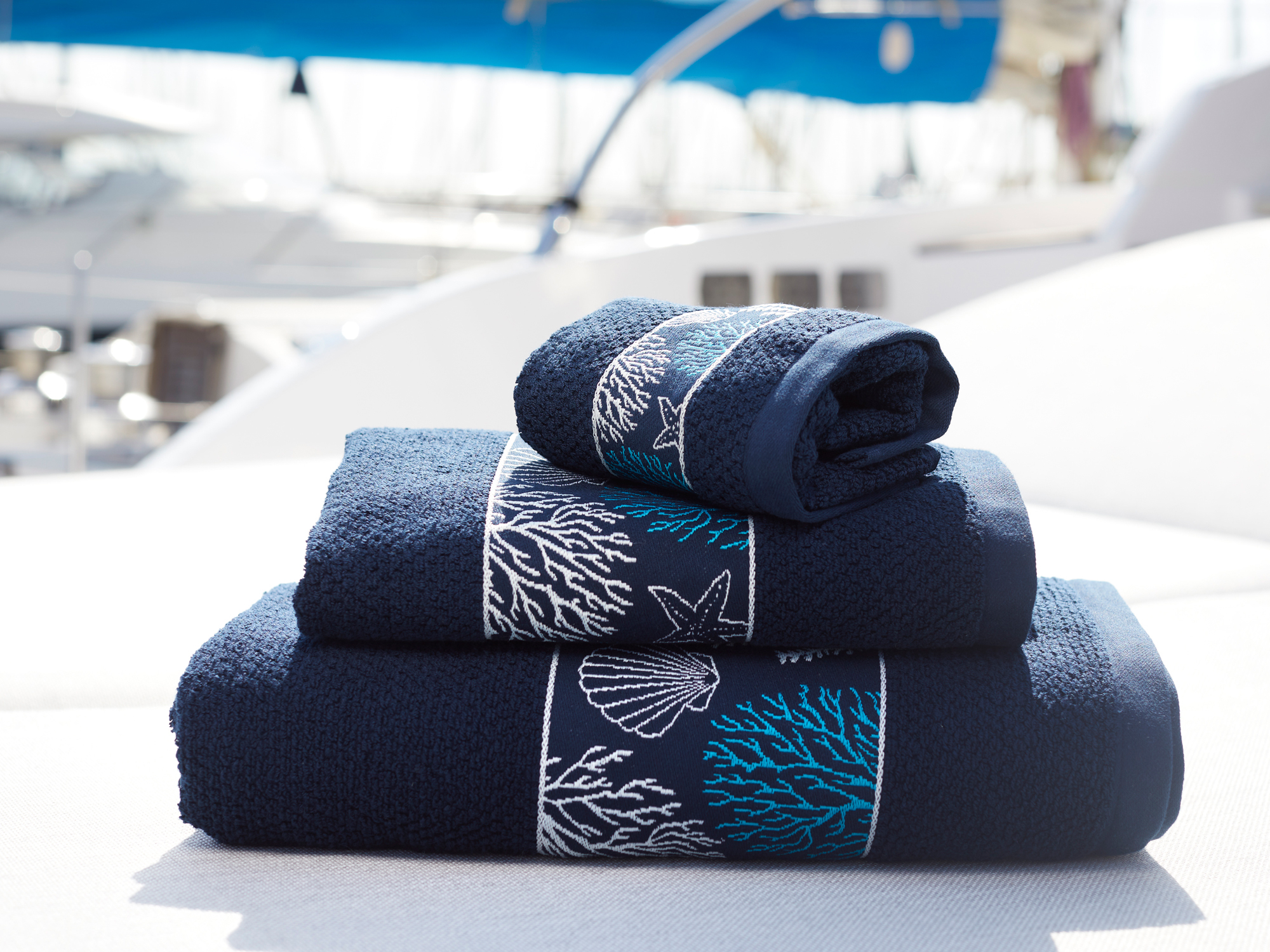 Towel set, ibiza – blue, 3 pcs Marine Business
