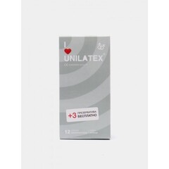Презервативы Unilatex Ribbed/ребристые, 12 шт. + 3 шт. в подарок