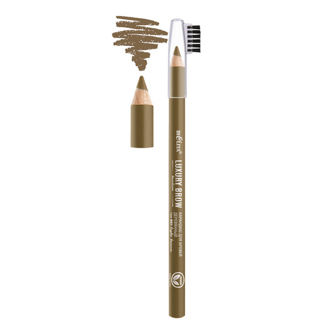 Карандаш для бровей деревянный Luxury Brow тон 601 light brown , ( Белита )