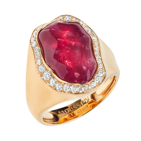 Кольцо с Рубеллитом и Бриллиантами, R0030-12/1