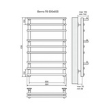 Полотенцесушитель электрический Terminus Вента П9 500x835, ТЭН HT-1 300W, левый/правый