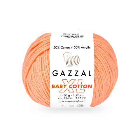 Пряжа Gazzal Baby Cotton XL 3465 медный