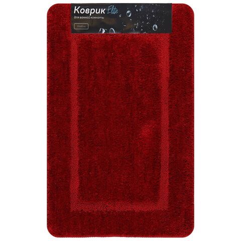 Коврик для ванной, 0.5х0.8 м, ПЭ, бордо, Альпака, PU010244