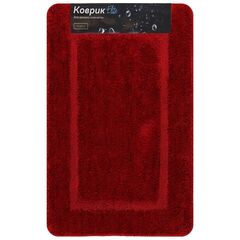 Коврик для ванной, 0.5х0.8 м, ПЭ, бордо, Альпака, PU010244