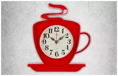 Часы настенные 2523-004R чашка 25х24см, корпус красный "Классика" "Рубин"