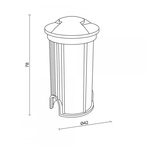 Тротуарный светодиодный светильник Maytoni Flash O044DL-L1S3K