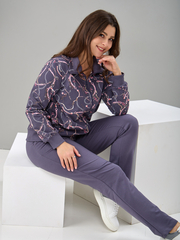 Костюм с брюками КБ-184/серыйремни-цепи