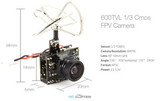 Камера с передатчиком Eachine TX03 5.8G 72ch 600TVL NTSC 0/25/50/200mW Super Mini