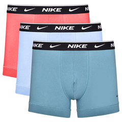 Боксерки Nike Everyday Cotton Stretch Trunk 3P - adobe/cobalt bliss/mineral teal