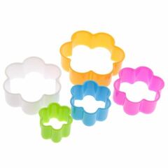 Набор форм цветок, 5 шт: 9 см, 8 см, 6,7 см, 5,5 см, 4 см