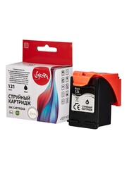 Струйный картридж Sakura CC640HE (№121 Black) для HP Deskjet D1660, D2530, D2545, D2560, D2660, D2680, D5560; Deskjet F2430, F2440, F4240, F4280, F4435, F4440, F4480, F4580AIO; ENVY 110, 114, 120 eAIO; Photosmart C4635, C4640, C4650, C4680, C4740, C4