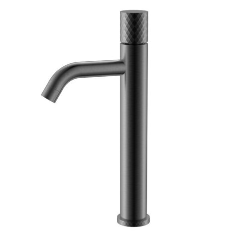 Boheme 122-GM Смеситель STICK для умыв. выс. Gun Metal высокий с ручкой DIAMOND