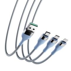 Кабель для зарядки FORZA 3в1 microUSB/TypeC/iP, 2.1А, 1.5м