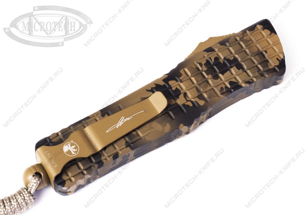 Нож Microtech Combat Troodon 142-3FRCCS FRAG Coyote Camo - фотография 