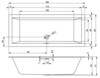 Ванна RETHING CUBIC 190x80 Riho BR1000500000000