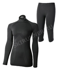 Премиальный тёплый комплект термобелья Mico Odor Zero XT2 Skintech с капри 3/4 женский