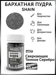 Бархатная пудра SHAIN №70, Сверкающее Темное серебро, 55 мл., ProArt