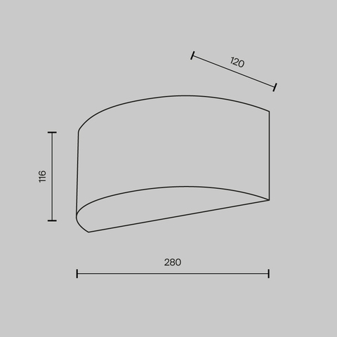 Настенный светильник Maytoni Ripple MOD096WL-01CH