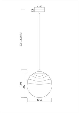 Подвесной светильник Maytoni Vinare P074PL-01N