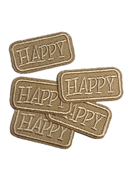 Термоаппликация, р. 2х3,8 см, бежевый