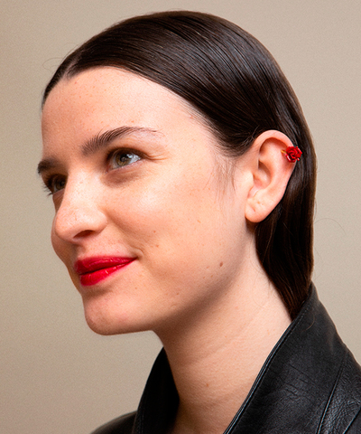 Кафф MINI ROSE HELIX RED SLV