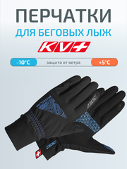 Перчатки лыжные KV+ Focus black\blue, 25G07.2