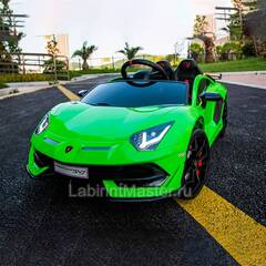 Детский электромобиль " Lamborghini HL328" зеленый