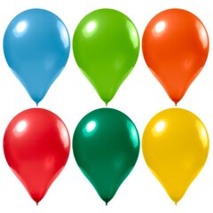 
          Шар воздушный металлик Alingar, №12, ассорти (бел,фиолет,роз,красн), 100шт/уп, пакет с европодвесом