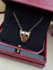 Колье цепочка с подвеской голова ПАНТЕРЫ коллекция PANTHERE VGOLD