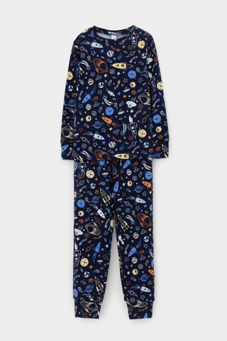 пижама  для мальчика  К 1552/24/космические ракеты на гл.синем