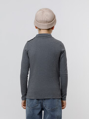 джемпер  для мальчика  К 301072/тем.серый меланж