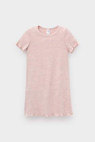 сорочка  для девочки  К 1180/24/зоопарк на дымчатой розе