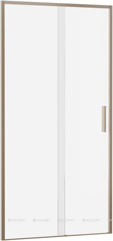 Aquanet AE65-N100-GBT AE65-N100-GBT Pleasure Evo, Дверь в нишу 1000 мм, зол.браш.никель/прозр. Easy Clean (352423)