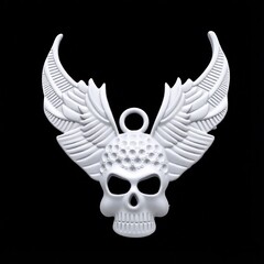 Силиконовый молд Череп с крыльями