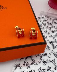 Серьги пусеты HERMES качество yellow VGOLD