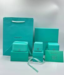 66620- Подарочная коробка/футляр для кольца/гвоздиков TIFFANY lux кожа