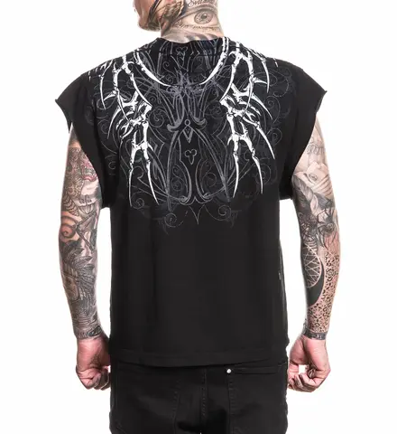 Affliction | Футболка без рукавов мужская Skeleton Muscle Tee A31201 сзади