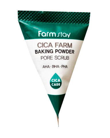 FarmStay Cica Farm Baking Powder Pore Scrub - Скраб в пирамидках с центеллой азиатской