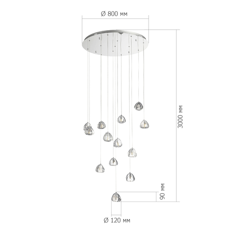 Светильник подвесной ST Luce Waterfall SL6017.101.13