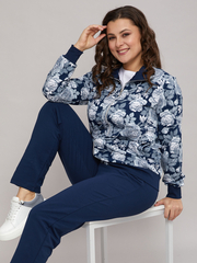 Костюм с брюками КБ-184/синий-джинсроза