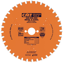 Пильный диск СМТ для стали 165x20x1,5/1,2 0° FWF Z=36 226.036.06H